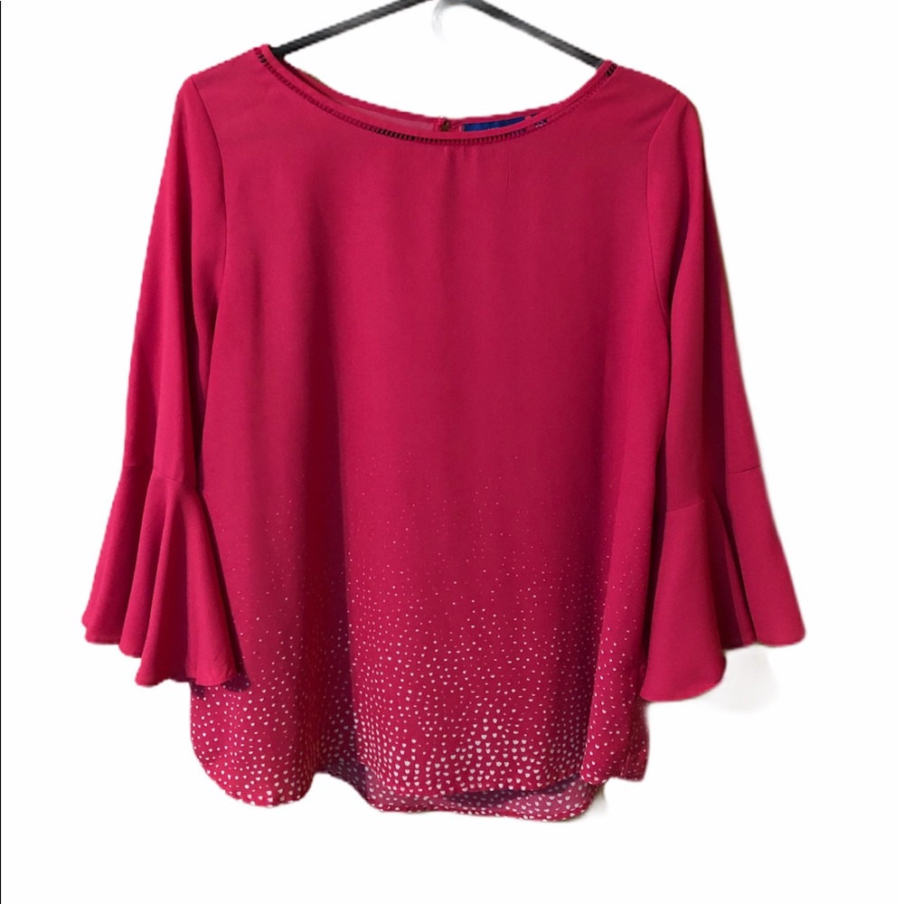 Apt. 9 Pink Blouse Bell Sleeve
